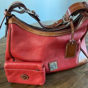 Red Donney & Burke leather purse with matching wallet